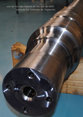 Development of a prototype for the inspection of solid and hollow railway axles.